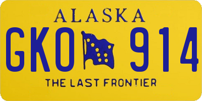 AK license plate GKO914