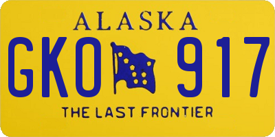 AK license plate GKO917