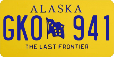 AK license plate GKO941
