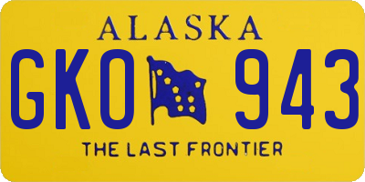 AK license plate GKO943