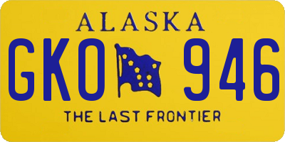 AK license plate GKO946