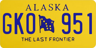 AK license plate GKO951