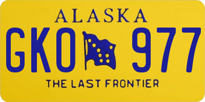 AK license plate GKO977