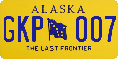 AK license plate GKP007