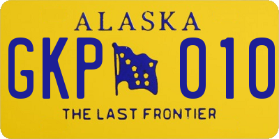 AK license plate GKP010