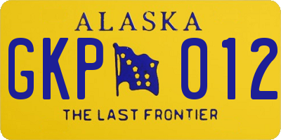 AK license plate GKP012