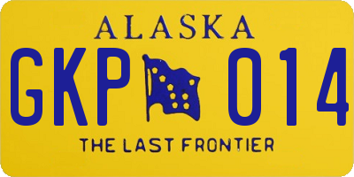 AK license plate GKP014