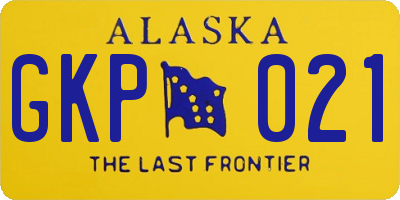 AK license plate GKP021