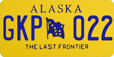 AK license plate GKP022