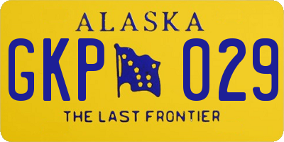 AK license plate GKP029