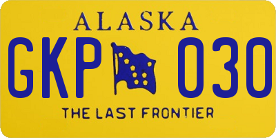 AK license plate GKP030