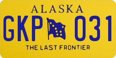 AK license plate GKP031