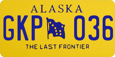 AK license plate GKP036