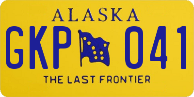 AK license plate GKP041