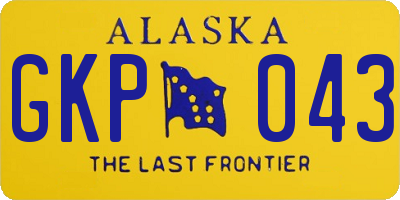 AK license plate GKP043