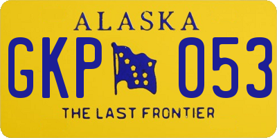 AK license plate GKP053