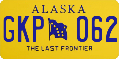 AK license plate GKP062