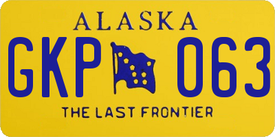 AK license plate GKP063
