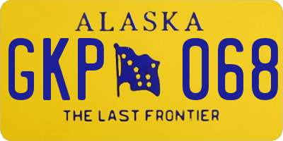 AK license plate GKP068