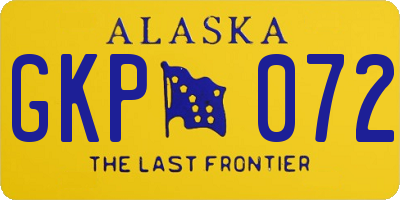 AK license plate GKP072