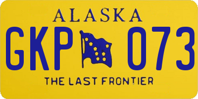 AK license plate GKP073