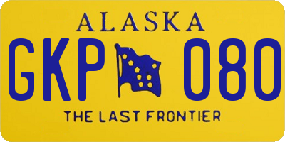 AK license plate GKP080