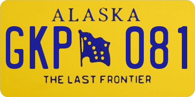 AK license plate GKP081