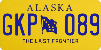 AK license plate GKP089