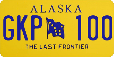 AK license plate GKP100