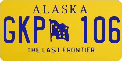 AK license plate GKP106
