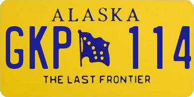AK license plate GKP114