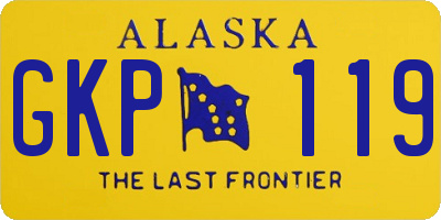 AK license plate GKP119