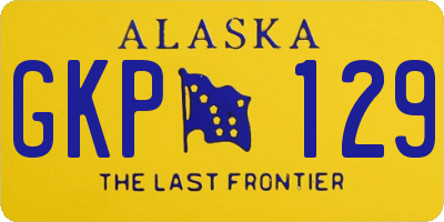 AK license plate GKP129