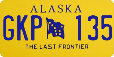 AK license plate GKP135
