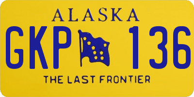 AK license plate GKP136