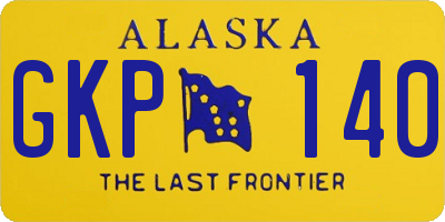 AK license plate GKP140