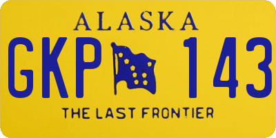 AK license plate GKP143