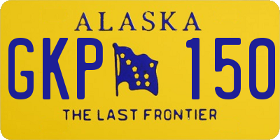 AK license plate GKP150