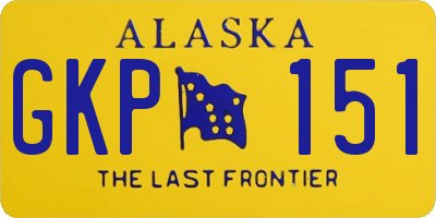AK license plate GKP151