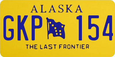 AK license plate GKP154