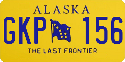 AK license plate GKP156