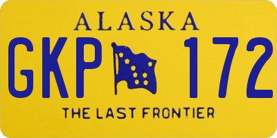 AK license plate GKP172