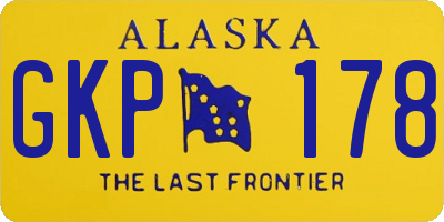 AK license plate GKP178