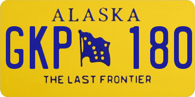 AK license plate GKP180