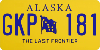 AK license plate GKP181