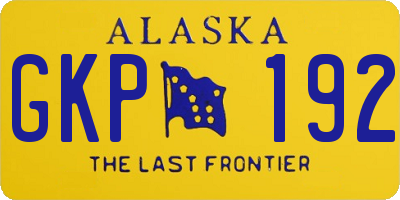 AK license plate GKP192