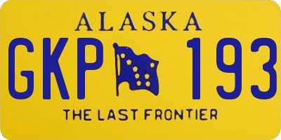 AK license plate GKP193