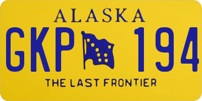 AK license plate GKP194