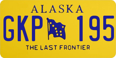 AK license plate GKP195