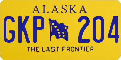 AK license plate GKP204